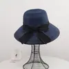 Sombrero de Playa con Lazo Dulce, Sombrero de Paja con Visera para Mujer, Elegante y Moderno Sombrero de Sol de Ala Ancha, Sombrero para Protección Solar al Aire Libre