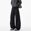 Pantalones de chándal holgados de peso pesado estilo americano para hombre, talla grande, pantalones anchos de pierna recta casuales deportivos para adolescentes