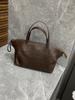 Bolsa Tipo Dumpling de Cuero Genuino Exquisita Elegante Bolso de Mujer Capa Superior Piel de Vaca Bolso de Hombro Cruzado Bolso de Mano Arrugado de Yeso para Mujer