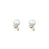 Pendientes sencillos de perlas redondas de alta gama, ligeros y de lujo, sin orejas, con placa de incienso antimosquitos, con clip para las orejas, pendientes de moda sin dolor para mujeres, venta al por mayor