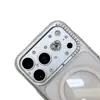 Adesivos de Strass em Formato de Coração Adequados para Apple 17P/17PM/18P/18PM Luxo Leve HD Coração Simples Protetor de Lente com Strass