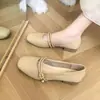 Zapatos planos pequeños de cuero estilo Mary Jane de hada para mujer, nuevo modelo otoño 2026, estilo suave de noche, zapatos de abuela de suela plana