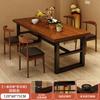 Mesa de Jantar, Combinação Comercial de Mesa e Cadeiras de Jantar, Mesa de Jantar Simples para Sala de Estar, Mesa Retangular Doméstica para Apartamento Pequeno de Aluguel