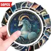 50 Piezas de Pegatinas Temáticas de Mitología del Universo de Fantasía de Compra Directa Transfronteriza, Pegatinas Decorativas de PP Impermeables para Cuadernos y Diarios