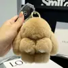 Llavero de Conejo de Peluche para Coche Muñeca Linda Conejo Acostado Colgante Mini Adorno Celebridad de Internet Regalo para Estudiantes Niñas