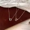 Collar Corazón de Banda de Möbius para Mujer Simple Versátil Moderno Diario Cadena para Clavícula Entrelazada