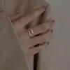 Anel de galho minimalista estilo floresta para mulheres, moderno, fresco e elegante, ajustável, adequado para o dia a dia, anel versátil para o dedo indicador