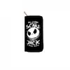 Cartera larga con cremallera de calavera de dibujos animados transfronteriza PU 2467 Cartera de mano para nochebuena con estampado de figura