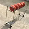 Estante de Bolas de Acero Inoxidable Carrito de Bolas para Jardín de Infancia Estante Grueso para Almacenamiento de Baloncesto Estante Móvil para Bolas Aro de Baloncesto Carrito Plegable para Cargar Bolas