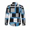 2026 Nueva Camisa Casual Transfronteriza para Hombre con Bloques de Color y Manga Larga Moda Masculina para Primavera y Otoño