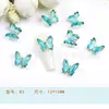 Nuevo Arte de Uñas Caliente de Internet Metal Cristal Zircón Mariposa de Gama Alta Tridimensional Cristal de Uña Joyería de Diamante de Hielo