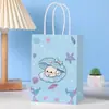 Bolsa de Presente Desenho Gatinho, Filhote de Cachorro, Elefante, Leão, Lembrança do Zoológico, Mundo Subaquático, Bolsa Tote de Papel Kraft