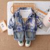 Conjunto de Tres Piezas de Primavera y Otoño para Niño Elegante Nuevo 2025 Bebé Manga Larga Guapo Infantil Manga Larga Conjunto de Primavera y Otoño Moderno