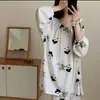 2026 Nuevo Conjunto de Pijama Pullover de Algodón y Seda de Alta Calidad para Mujer, Estilo Perezoso de Manga Larga para Aire Acondicionado