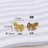 Colgante de Pony de Acero de Titanio con Moneda de Cobre, Etiqueta Pequeña DIY de Año Nuevo, Año del Caballo, Hazte Rico Inmediatamente, Accesorio con Galvanoplastia al Vacío de Oro de 18 Quilates