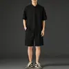 Novo Conjunto Esportivo Casual de Verão 2026 para Homens, Camisa Polo Versátil de Manga Curta Cor Sólida, Shorts, Conjunto de Tamanho Grande