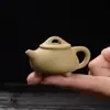 Mango de tetera de punta de dedo pieza de arena púrpura tetera pequeña olla de punta de dedo juego de té de kung fu té exquisito para los dedos mesa de té mini