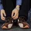 Zapatos de Entrenamiento Casuales Alemanes de Caña Baja Estilo Retro Moda Masculina Versátiles Zapatos Planos para Exteriores Zapatos de Nicho Colorido Bloque Estudiante Zapatos de Moda para Hombre
