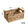 Venta Caliente Transfronteriza Cesta de Almacenamiento de Paja Hecha a Mano Marco de Almacenamiento Rectangular Caja de Almacenamiento Juguetes Libros Miscelánea Cesta de Almacenamiento