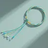 Novo estilo chinês corda de reencarnação vermelha tecida à mão nó de reencarnação cauda de peixe pulseira ajustável de corda colorida para homens e mulheres