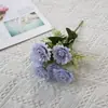 Flor Artificial Crisântemo Selvagem Flor de Seda Buquê Simples Fresco Flor de Lótus da Neve Flor de Cabo Pequeno Comércio Exterior Atacado Flor Azul Escura Flor Artificial