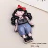 Accesorios de Resina DIY de Dibujos Animados Joyería Chica Pastoral Pegamento Cremoso Pasador Funda para Teléfono Móvil Hebilla de Zapato Llavero Colgante con