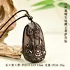 Colgante de Bodhisattva Ksitigarbha de Obsidiana de Hielo, Producto Cultural y Creativo de Jiuhuashan, Colgante de Collar Zodiacal Unisex, Exclusivo para Ventas Transfronterizas