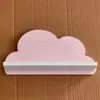Estantería de Pared con Forma de Nube Estilo Nórdico, Madera Maciza, Estantería sin Taladro, Estante Decorativo de Pared para Habitación Infantil, Regalo