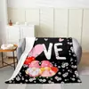 Manta del Día de San Valentín Manta de Franela Amor Decoración del Hogar Amor Romántico Adecuada para Pareja Árbol de Amor Cálido Manta de Cama
