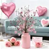Explosões transfronteiriças 44cm Dia dos Namorados rosa romântico amor corte simulação formato de coração fruta vermelha decoração de casa