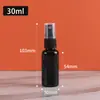 Atacado 20 30 100ml Frasco Spray Preto de PET à Prova de Luz Portátil para Reembalagem de Cosméticos Frasco com Borrifador Líquido