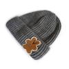 Gorro infantil de hermano gato, nuevo y bonito gorro de punto de oso, para bebés, masculinos y femeninos, de color liso, con bridas, moderno gorro de lana.