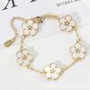 CDD novo bracelete de flor de ameixa franjado de dupla face trevo de quatro folhas bracelete AliExpress Amazon comércio exterior transfronteiriço