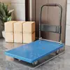 Carrinho pequeno de puxar com a mão, dobrável, leve, portátil, plataforma para transportar mercadorias, carrinho de compras, carrinho pequeno para buscar encomendas