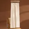 Clássico Mais Vendido Calça de Malha Larga de Cintura Alta com Cinto Grossa 100% Lã Solta Valoriza o Corpo Versátil Casual