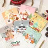 Tarjeta de felicitación fresca de Navidad estilo T, Tarjeta de mensaje de regalo de bendición navideña, Tarjeta en blanco hecha a mano para DIY de agradecimiento