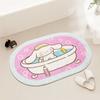 Alfombra de Dibujos Animados Kuromi Sanrio Alfombrilla Absorbente para Baño Imitación Cachemira Felpudo para Entrada Alfombrilla de Piso Venta al por Mayor por Lotes Cubierta Completa