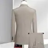 Conjunto de Traje para Hombre para Primavera y Otoño, Traje de Lana de Negocios para Boda Juvenil, Esmoquin de Lujo para Novio