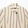 Comercio Exterior Europeo Ropa de Mujer al por Mayor AliExpress Verano Nuevo Simple Versátil Rayas Blazer de Cinco Mangas
