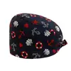 Entrega transfronteriza de gorros quirúrgicos de algodón puro para salones de belleza, gorros universales sin visera, gorros con cola de cúpula, turbantes médicos y pañuelos para la cabeza