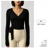 Nuevo Estilo Top de Yoga con Tirantes Corte Ajustado Ropa de Fitness Cubre-todo Entrenamiento de Pilates Ropa de Yoga para Mujeres Secado Rápido Ropa Deportiva Manga Larga