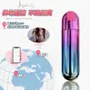 Ovo vibratório em formato de bala recarregável por USB com controle remoto por aplicativo móvel, plug anal para autoprazer e massagem feminina