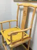 Cadeira Oficial para Chapéu de Madeira Sólida com Encosto e Braços de Madeira, Cadeira de Jantar Vintage para Uso Doméstico, Cadeira Antiga Estilo Chinês, Madeira Branca Não Acabada