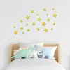 20 Pegatinas de Pared Autoadhesivas Acrílicas con Forma de Estrella para Habitación Infantil, Sala de Estar, Decoración de Pared del Hogar, Pegatinas 3D