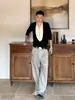 Elegante Novo NobrezaFalso Duas Peças Multiestilo Mistura de LãEstilo Dinheiro Velho Retrô Cleanfit Malha para o Dia a Dia