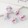 Impresión de Color Sólido 1.8 Superficie del Tambor Estrella de Cinco Puntas Bolígrafo con Cuentas Accesorios Llavero para Teléfono Móvil Cadena para Bolso Accesorios de Joyería Hechos a Mano DIY
