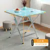 Mesa Dobrável Simples Mesa de Jantar para Casa de Aluguel Mesa de Jantar Portátil para Casa Mesa Redonda Barraca Exterior Mesa Quadrada Pequena