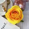 Decoração de mesa de flor rosa artificial transfronteiriça Acessórios de enfeite Decoração de estúdio de filme de casamento Flor Cabeça de flor falsa feita à mão