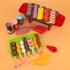 Casa de Brinquedo Vermelha Online para Meninas, Casa de Brincar Infantil, Simulação de Fast Food, Churrasco, Cozinha, 3 anos, 4 anos, 5 anos, 6 anos, 7 anos