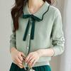 Camisa Base Tejida con Cuello de Muñeca para Mujer Ropa Estricta de Invierno Moda Estilo Occidental Dulce Reductor de Edad Suéter Top Ajustado para Mujer